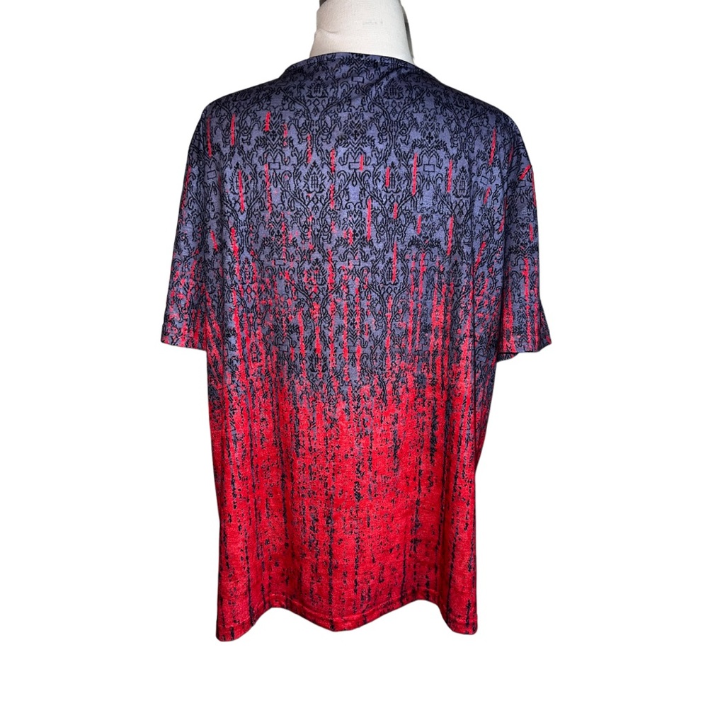 NEW Women’s Casual Shirt XL in Blue and Red Painted Design - Picture 3 of 6